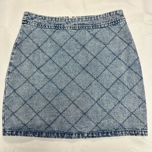Blue Blush Denim Skirt